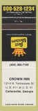 Matchbook Cover - Best Western Crown Inn Gartersville GA