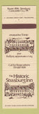Matchbook Cover - Historic Strasburg Inn PA