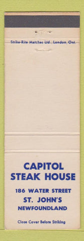 Matchbook Cover - Capitol Steak House St John's NF