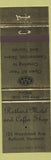 Matchbook Cover - Rutland Motel Coffee Shop Rutland VT WEAR