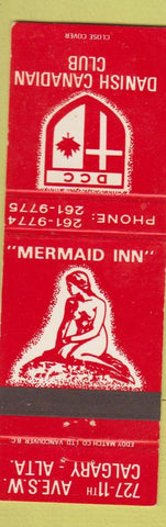 Matchbook Cover - Danish Canadian Club Mermaid Inn girlie Calgary AB