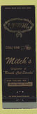 Matchbook Cover - Mitch's Restaurant Miami Beach FL