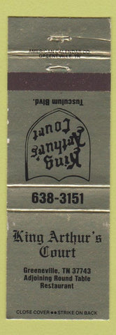 Matchbook Cover - King Arthur's Court Greenville TN restaurant