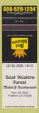 Matchbook Cover - Best Western Forest Motel Restaurant Franklin LA