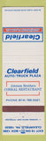 Matchbook Cover - Clearfield Truck Stop Clearfield PA