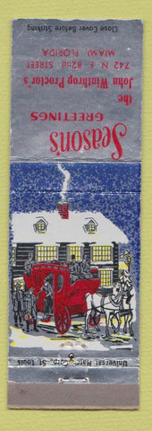 Matchbook Cover - John Winthrop Proctor's Miami FL Christmas WEAR