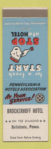 Matchbook Cover - Brockerhoff Hotel Bellefonte PA