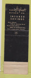 Matchbook Cover - Atlantic Federal Savings Loan Fort Lauderdale FL WEAR