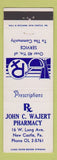 Matchbook Cover - John C Wajert Drugs Pharmacy New Castle PA