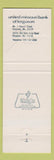 Matchbook Cover - United Missouri Banks ST Louis MO Ferguson Jefferson City