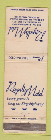 Matchbook Cover - Royalty Motel ST Louis MO WORN
