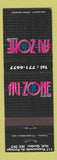Matchbook Cover - Au Zone Danse Bar Hull QC dancing