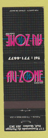Matchbook Cover - Au Zone Danse Bar Hull QC dancing