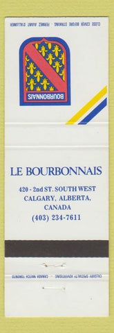 Matchbook Cover - Le Bourbonnais Calgary AB