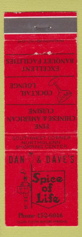 Matchbook Cover - Spice of Life Chinese Restaurant Denver Colorado?