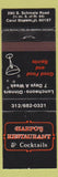 Matchbook Cover - Harpo's Restaurant Carol Stream IL