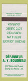 Matchbook Cover - Depanneur AY Bourdreau Etang Du Nord QC