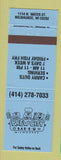 Matchbook Cover - Brew City BBQ Milwaukee WI