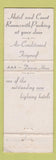 Matchbook Cover - Thomas Jefferson Inn Charlottesville VA WEAR