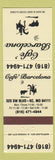 Matchbook Cover - Cafe Barcelona Kansas City MO