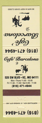 Matchbook Cover - Cafe Barcelona Kansas City MO