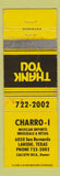 Matchbook Cover - Charro I Mexican Imports Laredo TX WORN