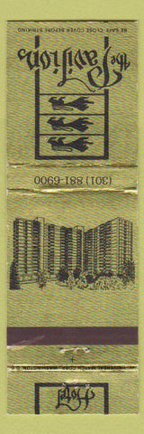 Matchbook Cover - Pavilion Hotel Rockville MD