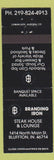 Matchbook Cover - Branding Iron Restaurant Bluffton IN