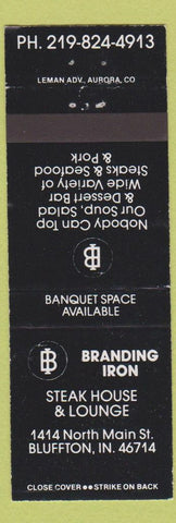 Matchbook Cover - Branding Iron Restaurant Bluffton IN