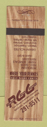 Matchbook Cover - Rockford Grain Growers Rockford WA