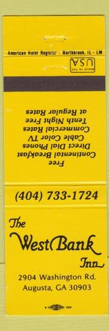Matchbook Cover - West Bank Inn Augusta GA