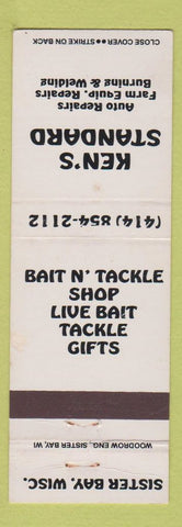 Matchbook Cover - Ken's Standard Sister Bay WI bait tackle