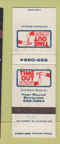Matchbook Cover - Time Out Restaurant Exhibition Stadium WORN