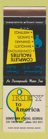 Matchbook Cover - Key to America Motor Inn Athens GA