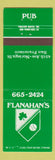 Matchbook Cover - Planahan's San Francisco CA pub