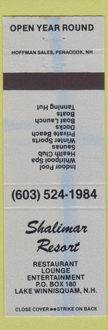 Matchbook Cover - Shalimar Resort Restaurant Lake Winnisquam NH WEAR