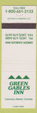 Matchbook Cover - Green Gables Inn