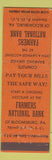 Matchbook Cover - Farmers National Bank Bloomsburg PA orange