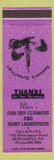 Matchbook Cover - Marc's Fish Dry Cleaners New Castle PA