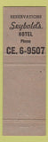 Matchbook Cover - Seybold's Diner Harrisburg PA Hotel