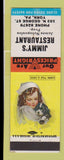 Matchbook Cover - Jimmy's Restaurant York PA