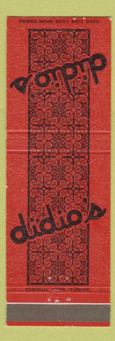 Matchbook Cover - Didio's Restaurant Rochester PA