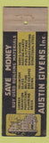 Matchbook Cover - Austin Givins Building Wreckers Pittsburgh PA demolition WEAR