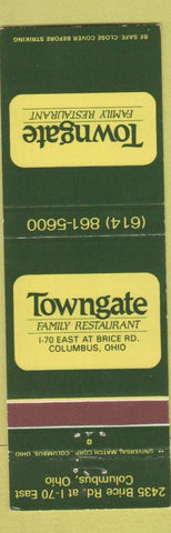 Matchbook Cover - Towngate Family Restaurant Columbus OH