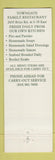 Matchbook Cover - Towngate Family Restaurant Columbus OH