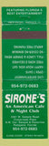 Matchbook Cover - Sirone's American Cafe Nite Club Pompano Beach FL WEAR