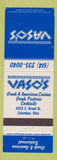 Matchbook Cover - Vaso's Greek Restaurant Columbus OH