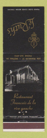 Matchbook Cover - LeRuth's Restaurant Gretna LA