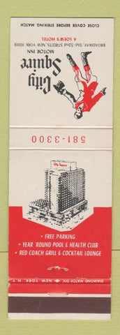 Matchbook Cover - City Squire Motor Inn New York City