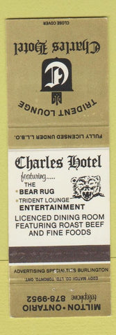 Matchbook Cover - Charles Hotel Milton ON